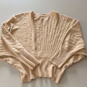 Inmod Cream Ribbed Sweater size Small